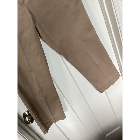 Eileen‎ Fisher Women's Cotton Blend Pockets Flat Front Chino Pants Tan Size 6P - Picture 3 of 9